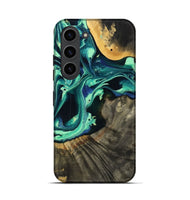Galaxy S23 Wood Live Edge Phone Case - Agatha (Green, 801111)