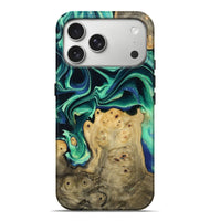 iPhone 17 Pro Max Wood Live Edge Phone Case - Odell (Green, 801115)
