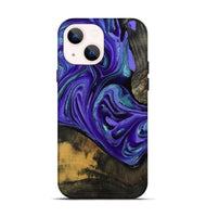 iPhone 14 Wood Live Edge Phone Case - Carlos (Purple, 801116)