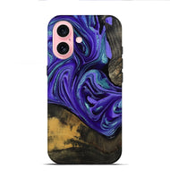 iPhone 16 Wood Live Edge Phone Case - Carlos (Purple, 801116)