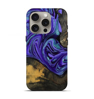 iPhone 16 Pro Wood Live Edge Phone Case - Carlos (Purple, 801116)