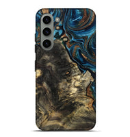 Galaxy S23 Plus Wood Live Edge Phone Case - Maxine (Teal & Gold, 801117)