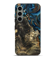 Galaxy S24 Plus Wood Live Edge Phone Case - Maxine (Teal & Gold, 801117)