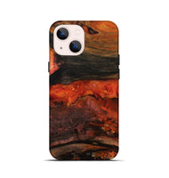 iPhone 13 mini Wood Live Edge Phone Case - Shyann (Red, 801120)