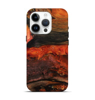 iPhone 15 Pro Wood Live Edge Phone Case - Shyann (Red, 801120)