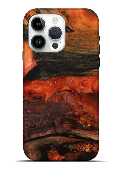iPhone 15 Pro Max Wood Live Edge Phone Case - Shyann (Red, 801120)