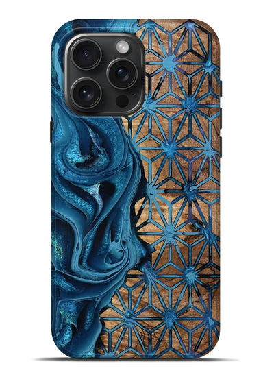 iPhone 16 Pro Max Wood Live Edge Phone Case - Aries (Pattern, 801121)