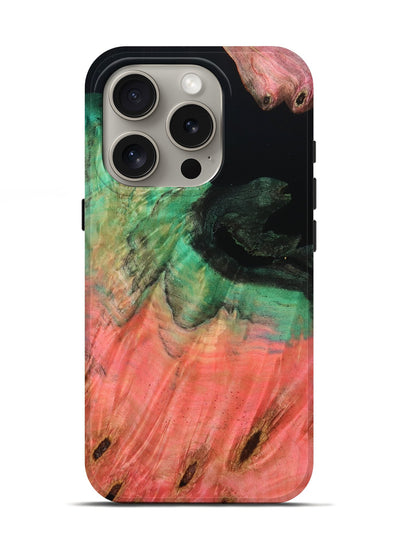 iPhone 16 Pro Wood Live Edge Phone Case - Harriet (Double Dyed, 801122)