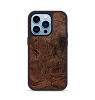 iPhone 14 Pro Wood Phone Case - Mina (Wood Burl, 801216)