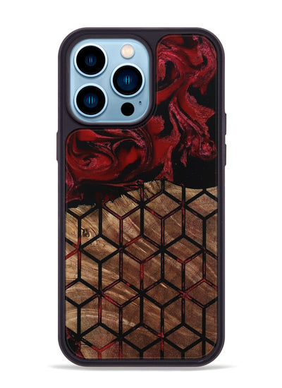 iPhone 14 Pro Max Wood Phone Case - Araceli (Pattern, 801311)