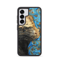 Galaxy S25 Wood Phone Case - Alvie (Teal & Gold, 801318)