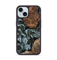 iPhone 15 Wood Phone Case - Jed (Green, 801345)