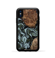 iPhone Xs Wood Phone Case - Jed (Green, 801345)