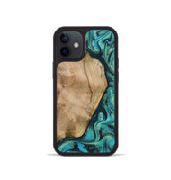iPhone 12 mini Wood Phone Case - Tea (Green, 801346)