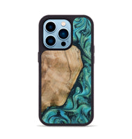 iPhone 14 Pro Wood Phone Case - Tea (Green, 801346)