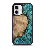 iPhone 16 Plus Wood Phone Case - Tea (Green, 801346)
