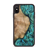 iPhone Xs Max Wood Phone Case - Tea (Green, 801346)