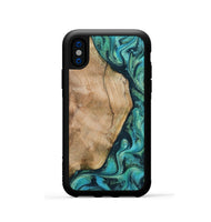 iPhone Xs Wood Phone Case - Tea (Green, 801346)