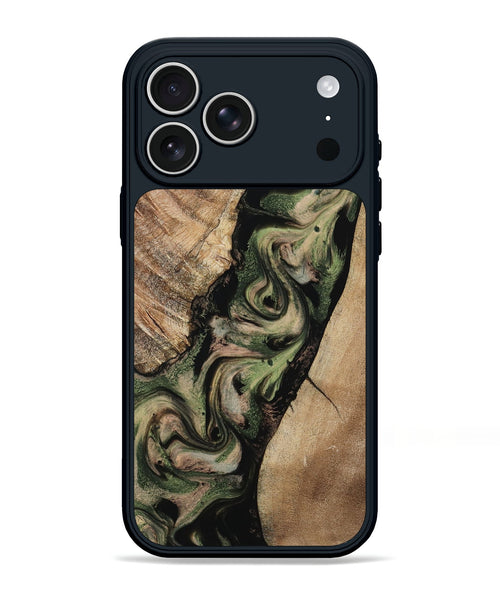 iPhone 17 Pro Max Wood Phone Case - Uriah (Green, 801348)