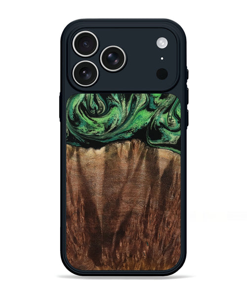 iPhone 17 Pro Max Wood Phone Case - Genesis (Green, 801353)
