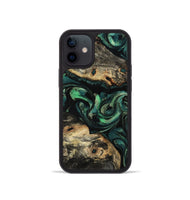 iPhone 12 mini Wood Phone Case - Beatriz (Green, 801358)