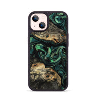 iPhone 14 Wood Phone Case - Beatriz (Green, 801358)