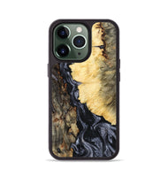iPhone 13 Pro Wood Phone Case - Ofelia (Black & White, 801405)