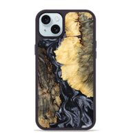 iPhone 15 Plus Wood Phone Case - Ofelia (Black & White, 801405)