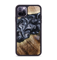 iPhone 11 Pro Max Wood Phone Case - Pablo (Black & White, 801406)