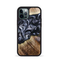 iPhone 12 Pro Wood Phone Case - Pablo (Black & White, 801406)