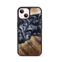 iPhone 14 Wood Phone Case - Pablo (Black & White, 801406)