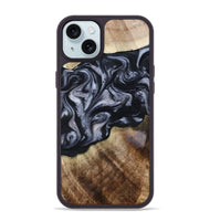 iPhone 15 Plus Wood Phone Case - Pablo (Black & White, 801406)