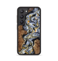 Galaxy S23 Wood Phone Case - Alecia (Black & White, 801407)