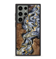 Galaxy S23 Ultra Wood Phone Case - Alecia (Black & White, 801407)