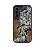 Galaxy S24 Wood Phone Case - Alecia (Black & White, 801407)