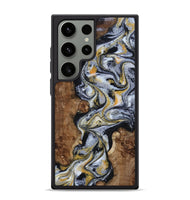 Galaxy S24 Ultra Wood Phone Case - Alecia (Black & White, 801407)