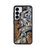 Galaxy S25 Wood Phone Case - Alecia (Black & White, 801407)