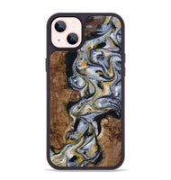 iPhone 14 Plus Wood Phone Case - Alecia (Black & White, 801407)