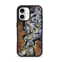 iPhone 17 Wood Phone Case - Alecia (Black & White, 801407)