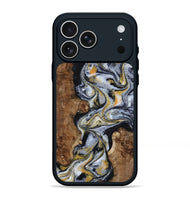 iPhone 17 Pro Max Wood Phone Case - Alecia (Black & White, 801407)