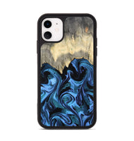 iPhone 11 Wood Phone Case - Glenda (Blue, 801410)