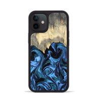 iPhone 12 Wood Phone Case - Glenda (Blue, 801410)