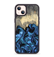 iPhone 14 Plus Wood Phone Case - Glenda (Blue, 801410)