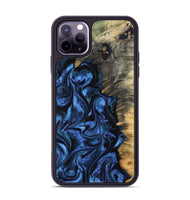 iPhone 11 Pro Max Wood Phone Case - Oliver (Blue, 801412)