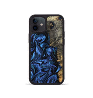 iPhone 12 mini Wood Phone Case - Oliver (Blue, 801412)