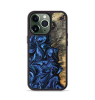 iPhone 13 Pro Wood Phone Case - Oliver (Blue, 801412)