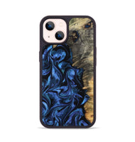 iPhone 14 Wood Phone Case - Oliver (Blue, 801412)