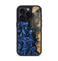 iPhone 15 Pro Wood Phone Case - Oliver (Blue, 801412)