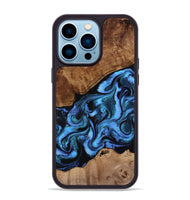 iPhone 14 Pro Max Wood Phone Case - Maximus (Blue, 801413)
