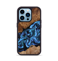 iPhone 14 Pro Wood Phone Case - Maximus (Blue, 801413)